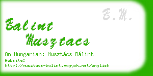balint musztacs business card